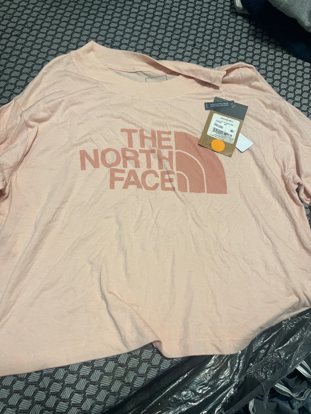 The North Face Pale Pink Logo Short Sleeve Tee